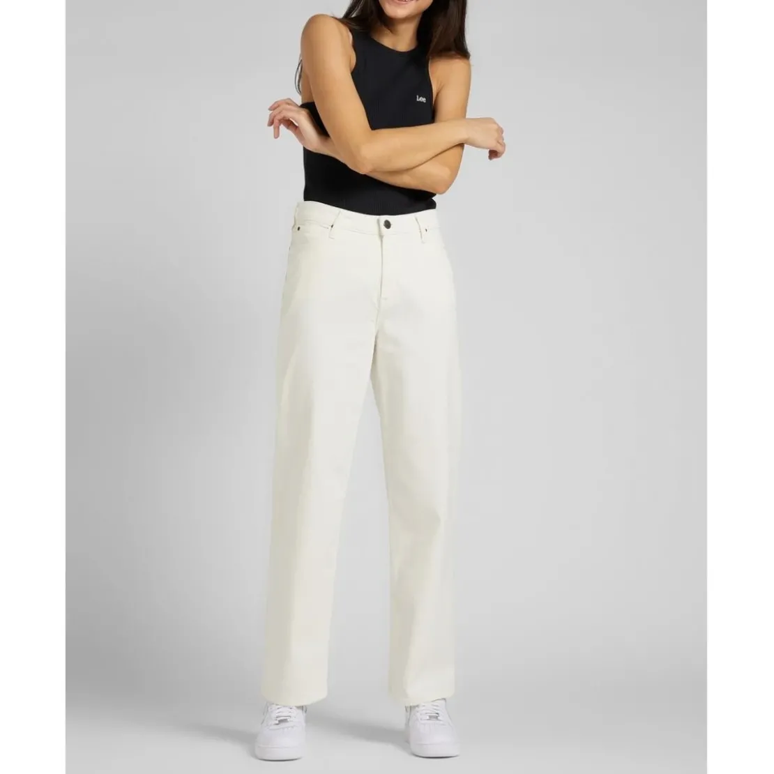 LeeJean Flare Femme - Blanc en coton