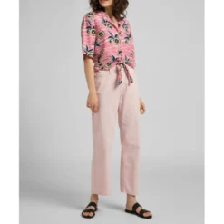 LeeJean flare Wide Leg Rose longueur 31 en coton
