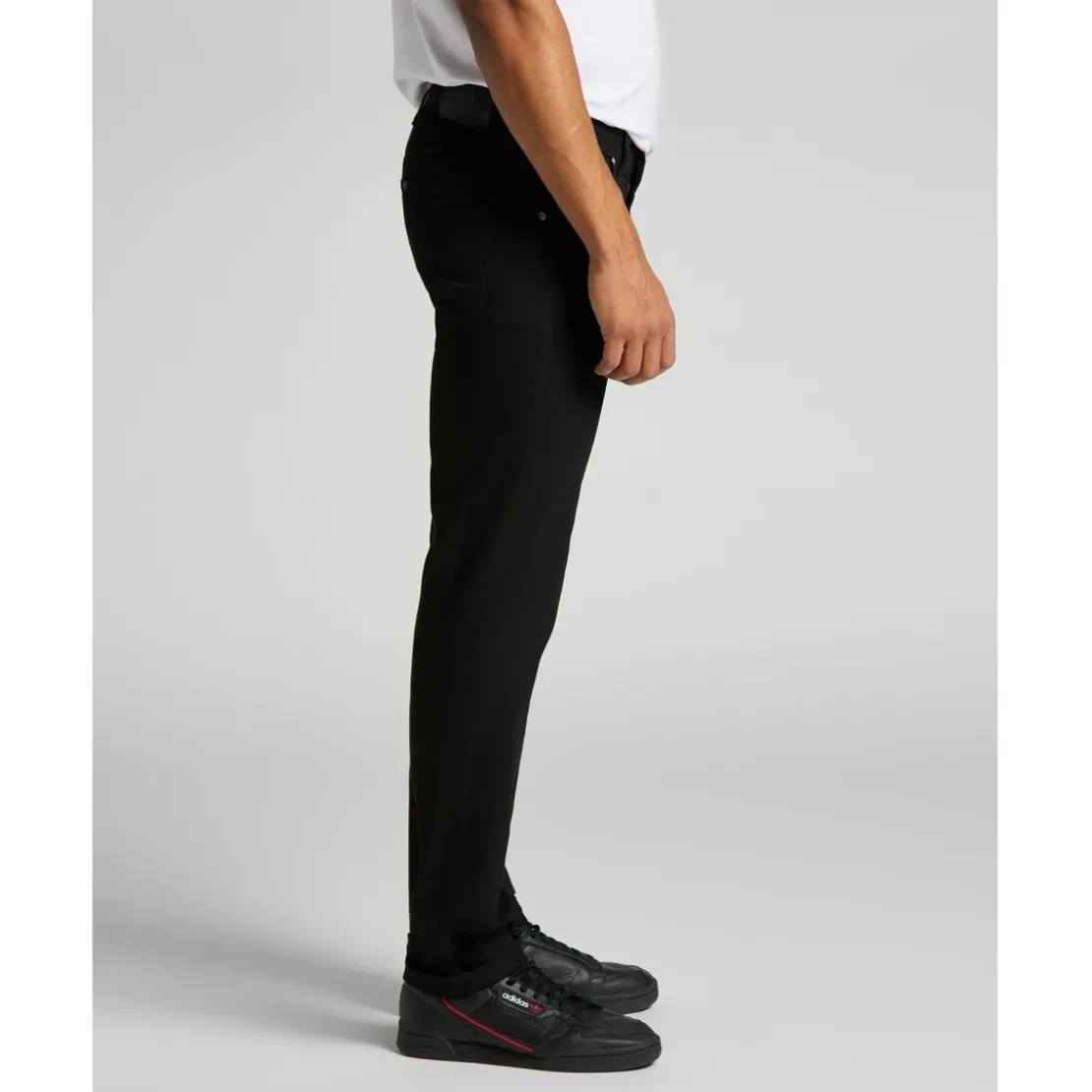 LeeJean Homme droit noir Daren Zip Fly longueur 32 en coton