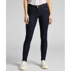 LeeJean Skinny Femme SCARLETT - Denim Très Foncé bleu en coton