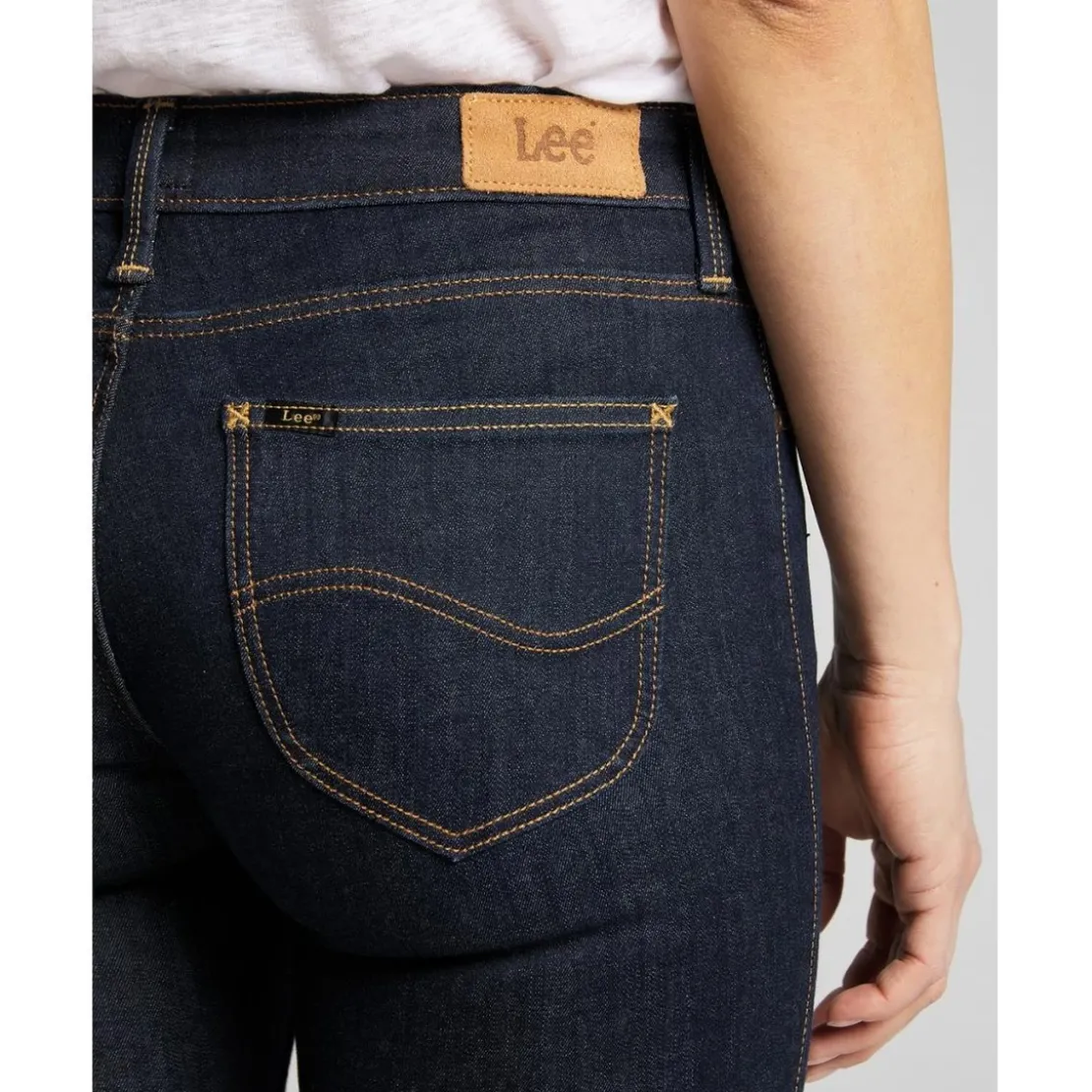 LeeJean Skinny Femme SCARLETT - Denim Très Foncé bleu en coton