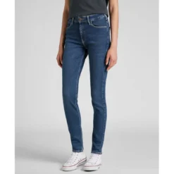 LeeJean Slim Femme en Coton bleu