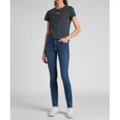 LeeJean Slim Femme en Coton bleu