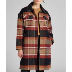 LeeManteau Femme Wool Coat bleu foncé en laine