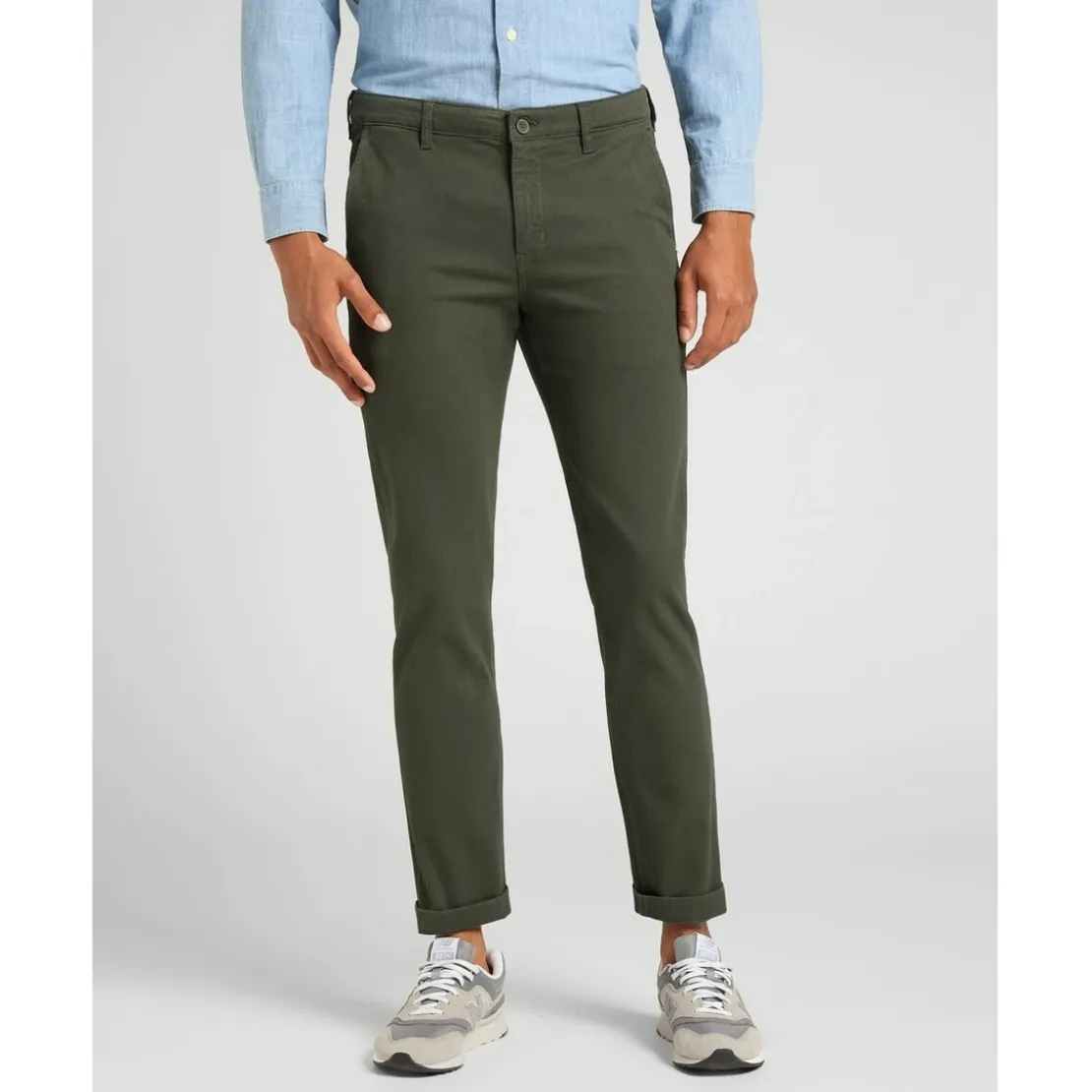 LeePantalon Chino Homme Slim Chino en coton vert olive