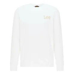 LeeSweatshirt Homme WOBBLY LEE - Uni Blanc en coton