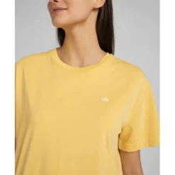 LeeT-Shirt Femme uni - Jaune en coton