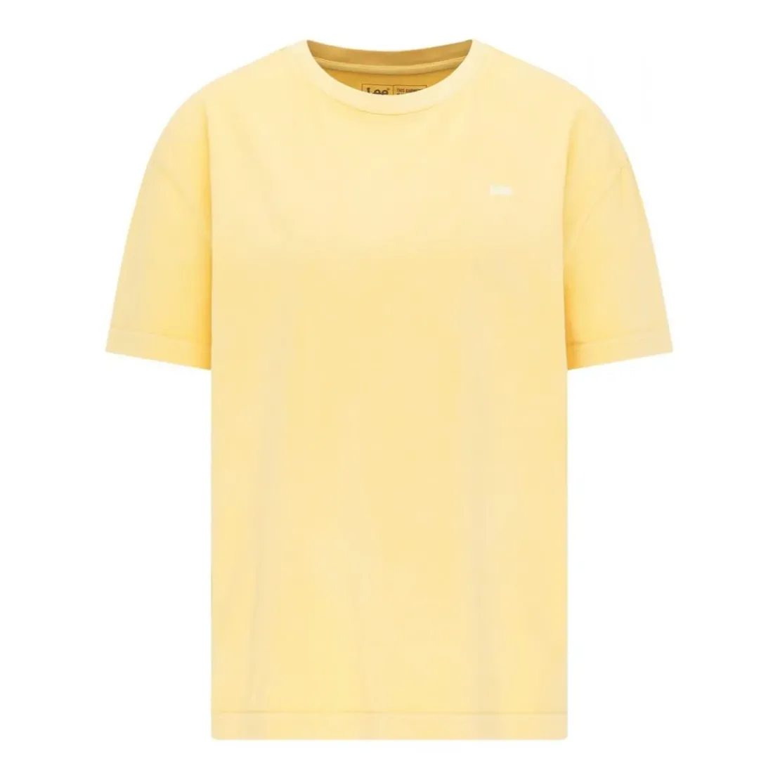 LeeT-Shirt Femme uni - Jaune en coton