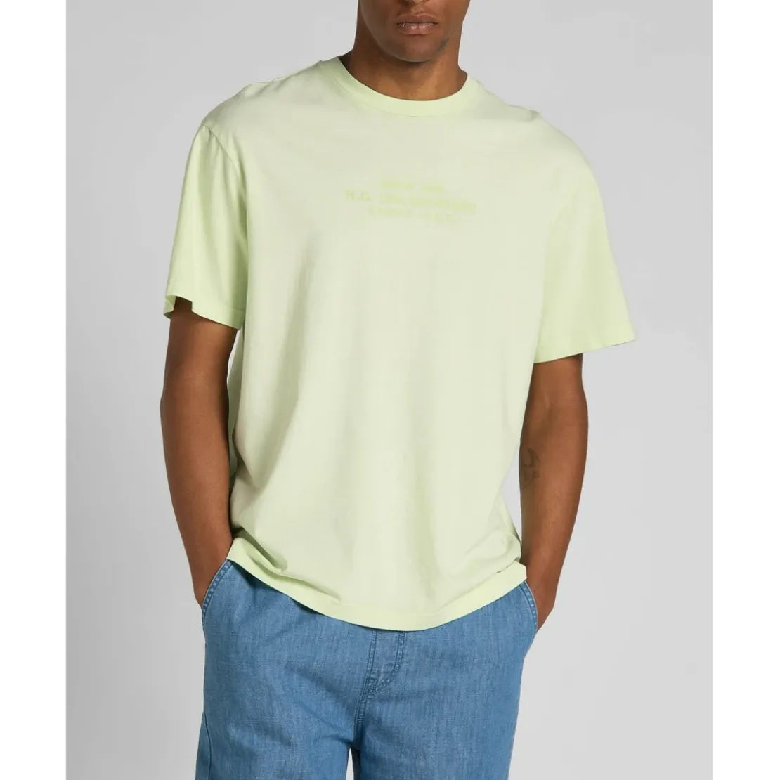 LeeT-Shirt Homme en Cotonvert