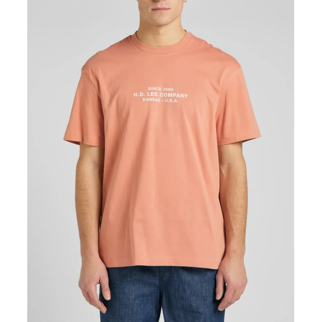 LeeT-Shirt Homme orange en coton