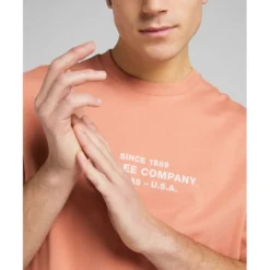 LeeT-Shirt Homme orange en coton