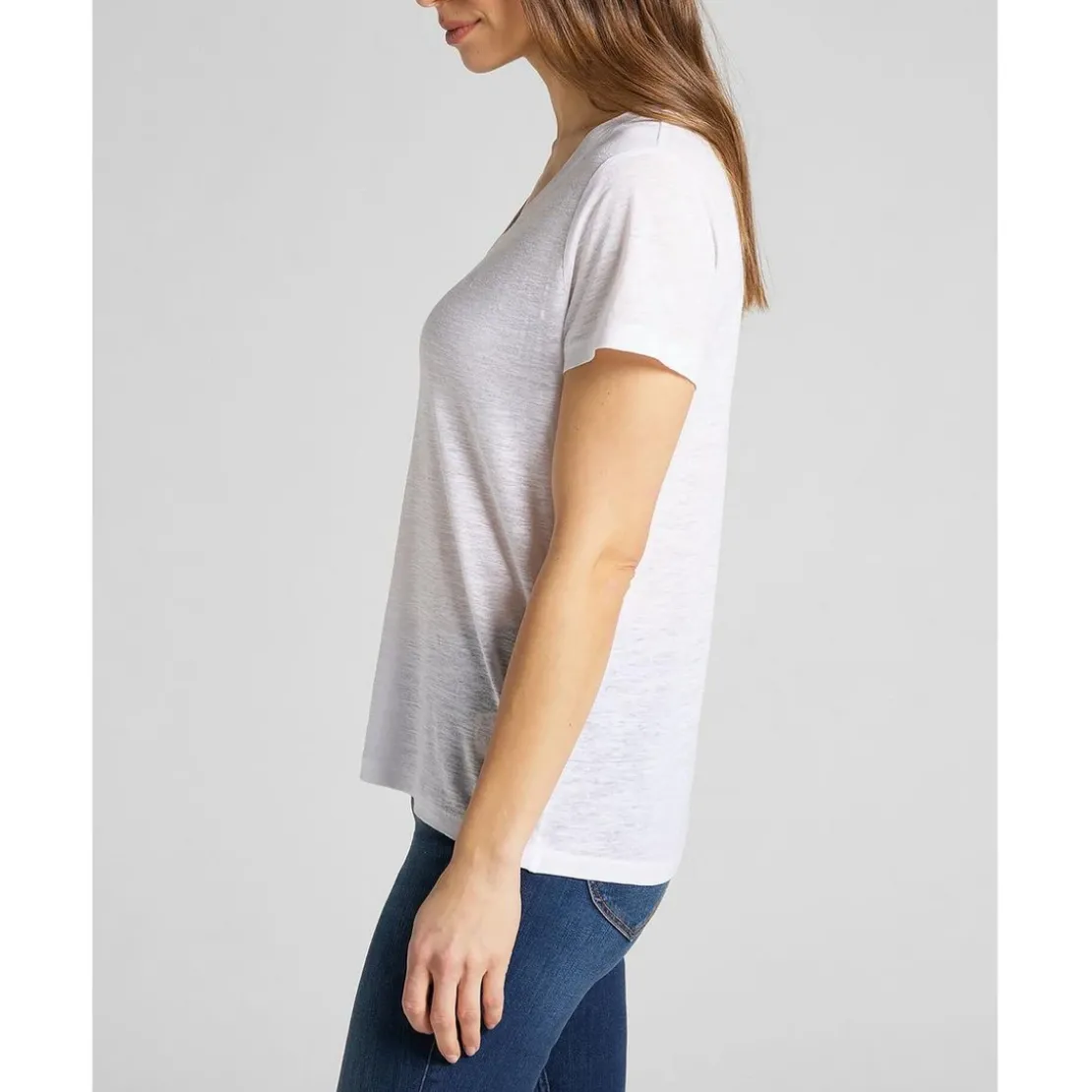 LeeT-Shirt MC Femme V Neck Tee blanc
