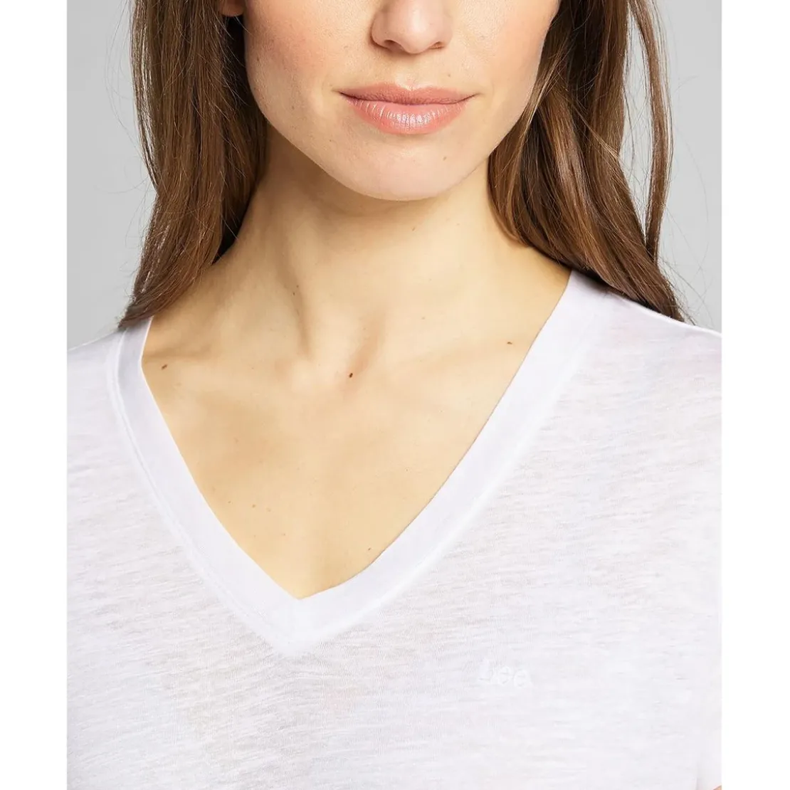 LeeT-Shirt MC Femme V Neck Tee blanc