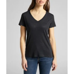 LeeT-Shirt MC Femme V Neck Tee noir