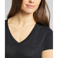 LeeT-Shirt MC Femme V Neck Tee noir