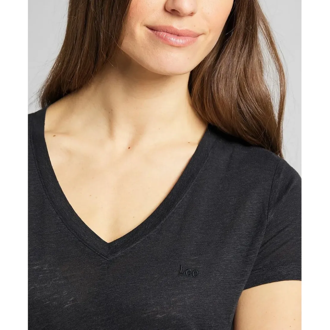 LeeT-Shirt MC Femme V Neck Tee noir