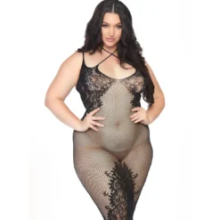 Leg AvenueNuisette Sexy Noire en nylon- PLUS SIZE