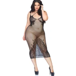 Leg AvenueNuisette Sexy Noire en nylon- PLUS SIZE