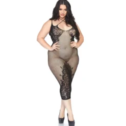 Leg AvenueNuisette Sexy Noire en nylon- PLUS SIZE