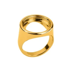Les GeorgettesChevalière Les Georgettes 703173919000 - Chevalière Acier Or Largeur 16 mm