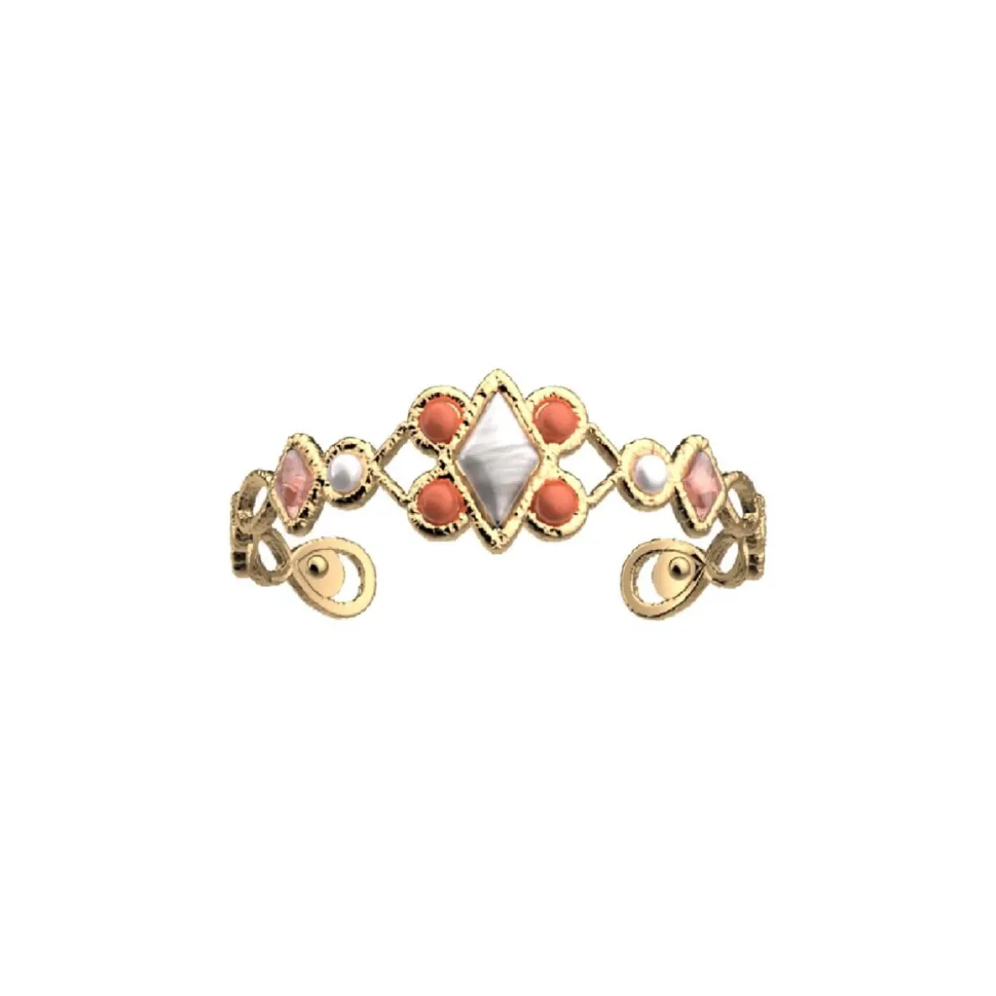Les GeorgettesManchette Femme Les Georgettes 70451970108000 Doré P-Rosace 14 Mm