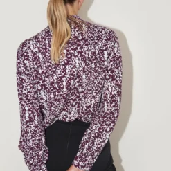 Les Petites BombesChemisier imprimé blanc et violet en viscose