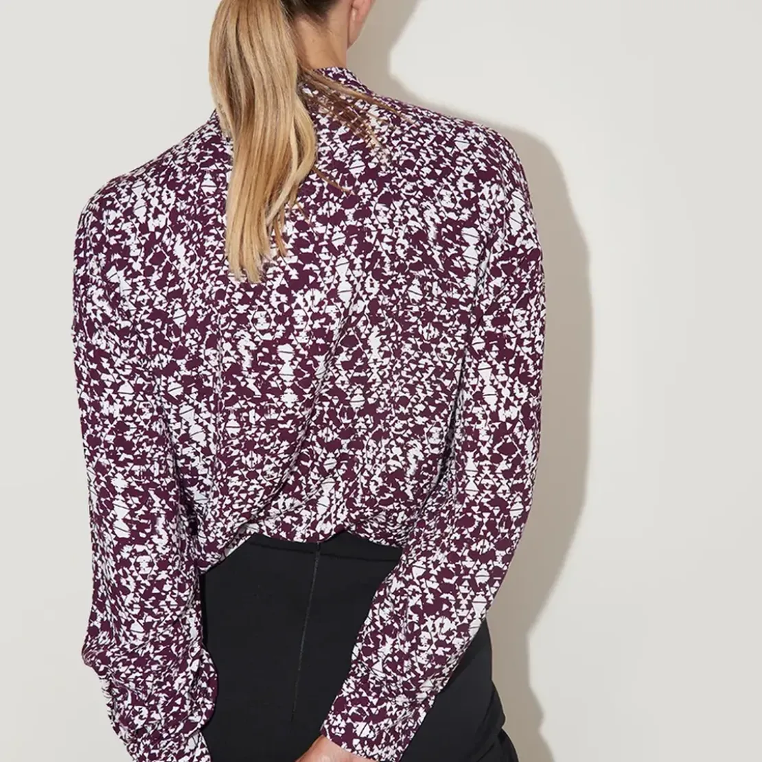 Les Petites BombesChemisier imprimé blanc et violet en viscose
