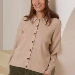 Les Petites BombesGilet col chemise sable