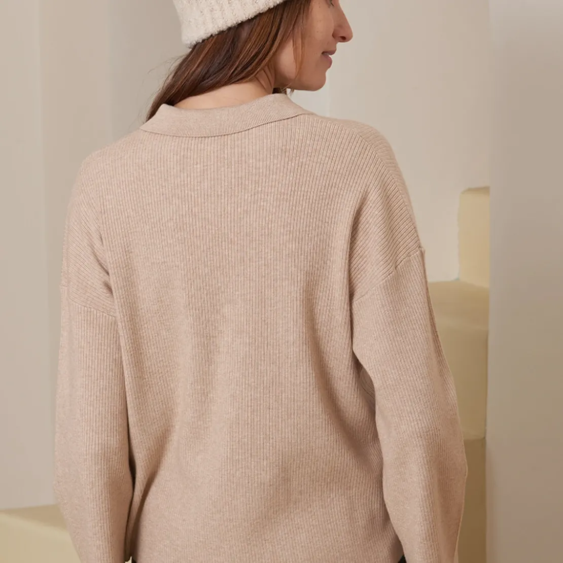 Les Petites BombesGilet col chemise sable