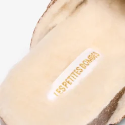 Les Petites BombesMules fourrées camel en suédine