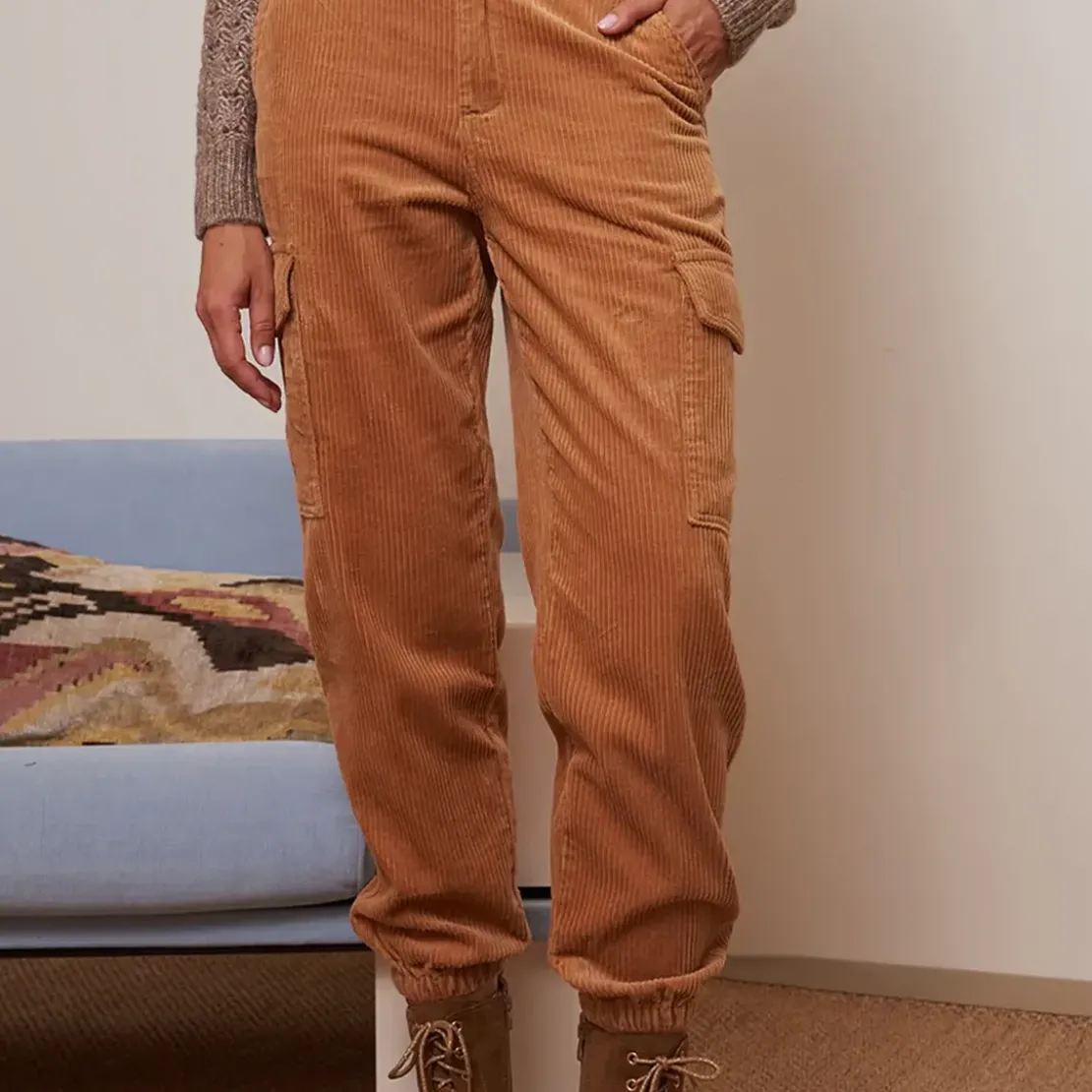 Les Petites BombesPantalon cargo en velourscappuccino