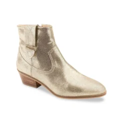 Les Tropéziennes par M.BelarbiBoots femme or irisé LADYZ en cuir