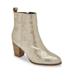 Les Tropéziennes par M.BelarbiBoots femme or MELYNE en cuir