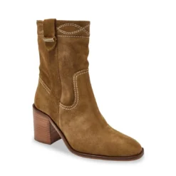 Les Tropéziennes par M.BelarbiBoots - Camelbrun rose en cuir