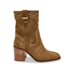Les Tropéziennes par M.BelarbiBoots - Camelbrun rose en cuir