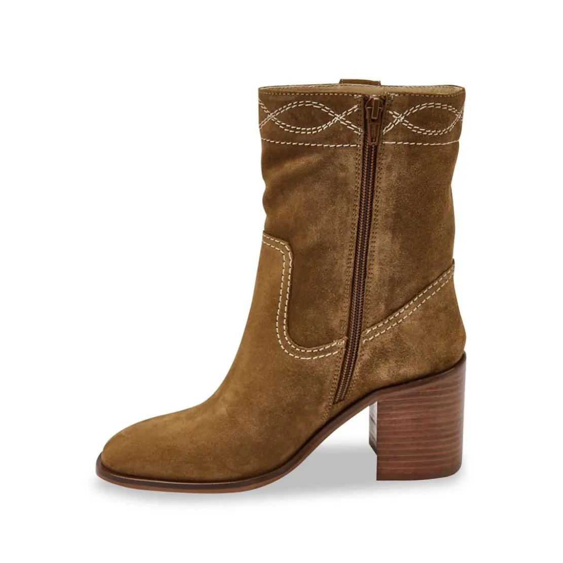 Les Tropéziennes par M.BelarbiBoots - Camelbrun rose en cuir