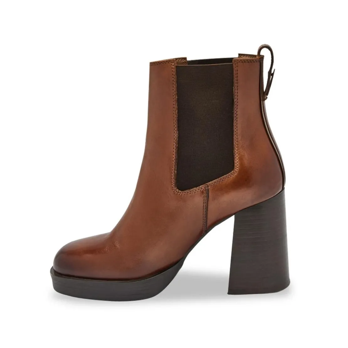 Les Tropéziennes par M.BelarbiBoots camel VANILLA en cuir