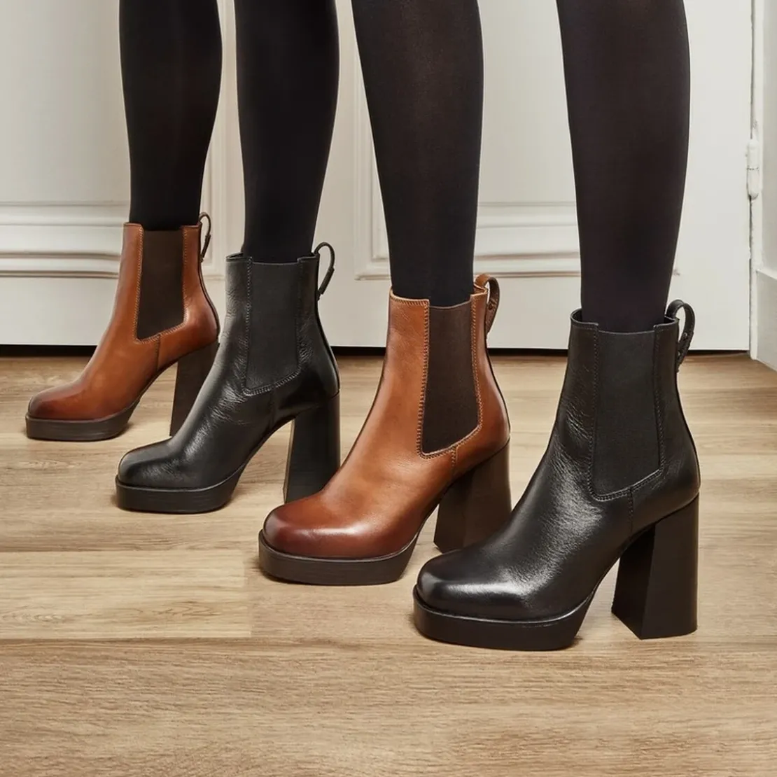 Les Tropéziennes par M.BelarbiBoots camel VANILLA en cuir