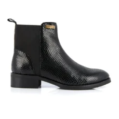 Les Tropéziennes par M.BelarbiBoots femme noir/serpent WINNY