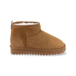 Les Tropéziennes par M.BelarbiBottes de neige femme en cuir camel CHAKIR