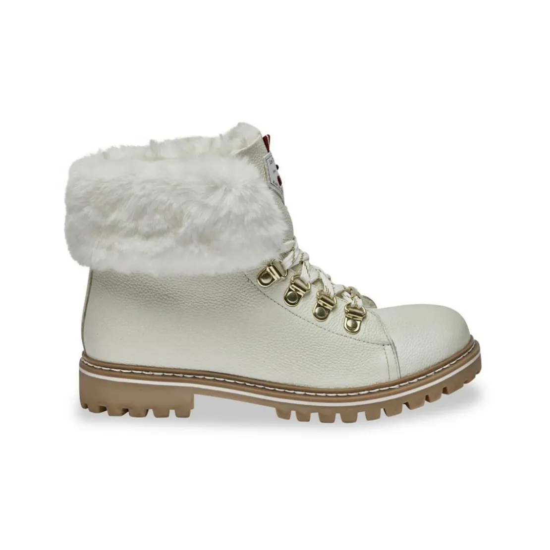Les Tropéziennes par M.BelarbiBoots blanc LACEN en cuir