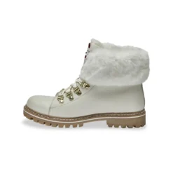 Les Tropéziennes par M.BelarbiBoots blanc LACEN en cuir