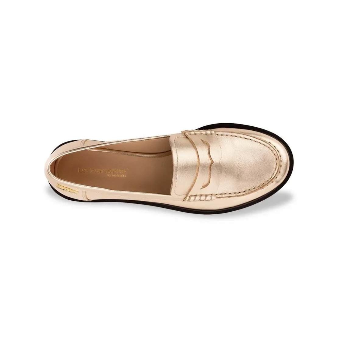 Les Tropéziennes par M.BelarbiMocassin femme or LUCIE en cuir
