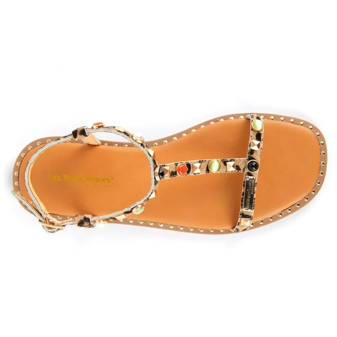 Les Tropéziennes par M.BelarbiSandale Enfant Clelia Leopard - Les Tropéziennes marron en cuir