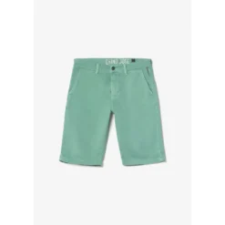 Le Temps des CerisesBermuda chino Jogg Swoop vert d'eau en coton
