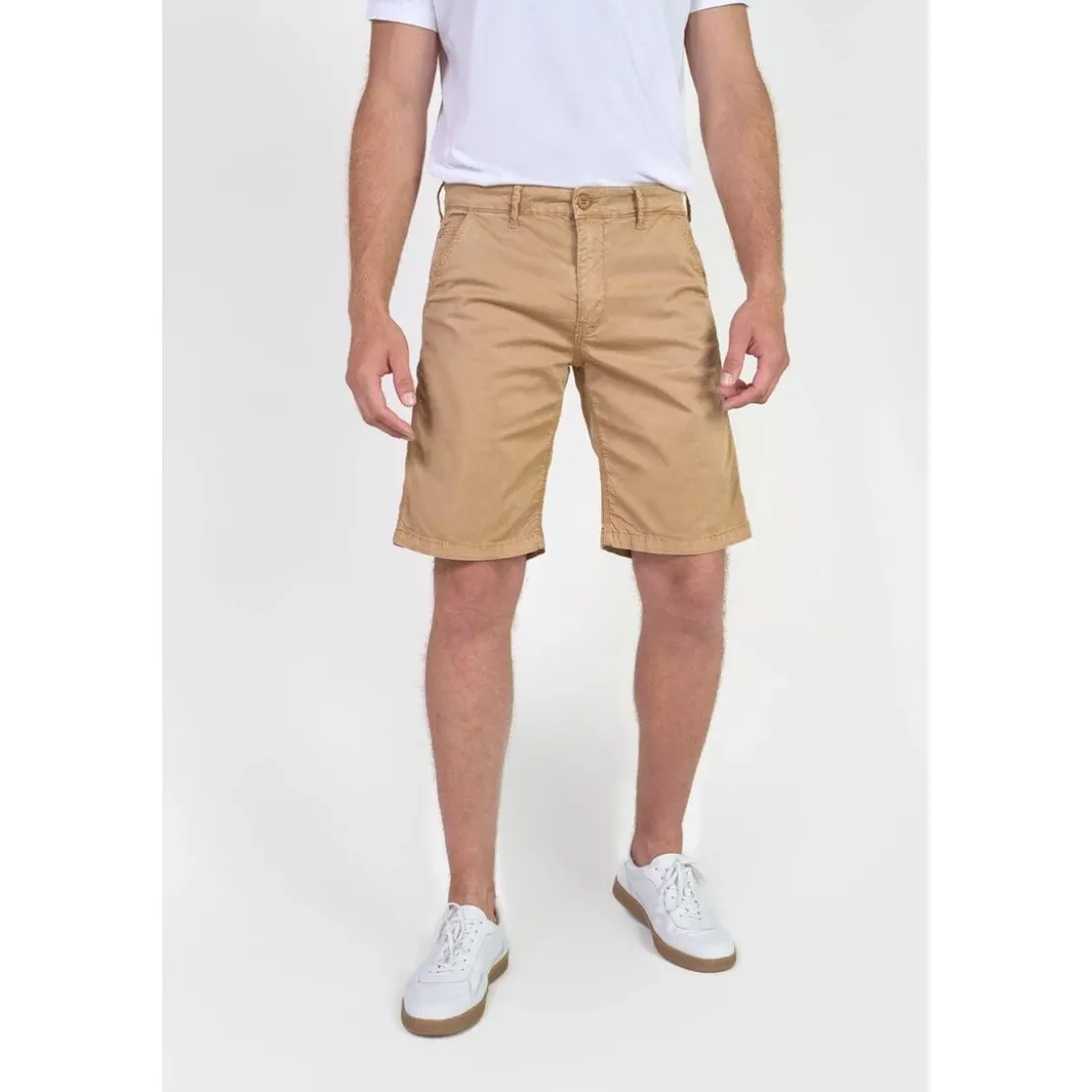 Le Temps des CerisesBermuda short NOX beige Ryan en coton
