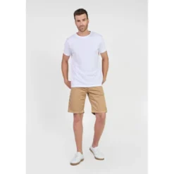 Le Temps des CerisesBermuda short NOX beige Ryan en coton