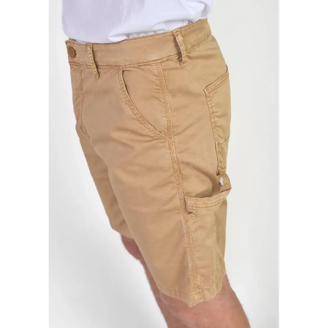 Le Temps des CerisesBermuda short NOX beige Ryan en coton