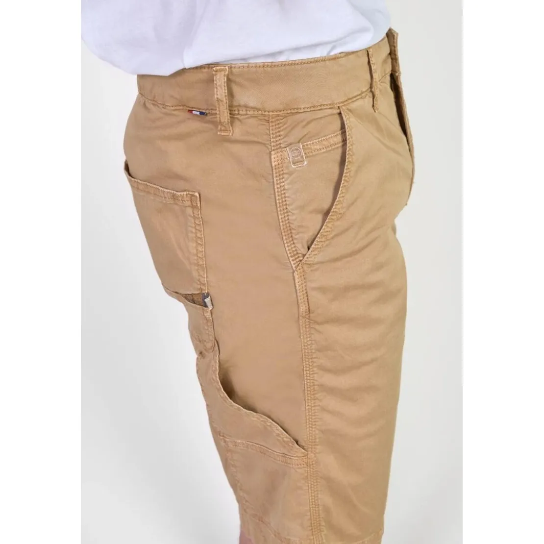 Le Temps des CerisesBermuda short NOX beige Ryan en coton