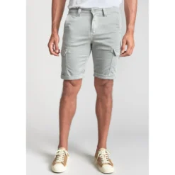 Le Temps des CerisesBermuda short DAMON gris Sven en coton